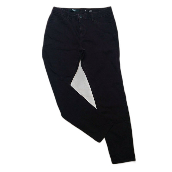 Simply Vera Wang Ann Burgundy Purple Mid Rise Skinny Stretch Jeans Womens 8 28 - Picture 3 of 10